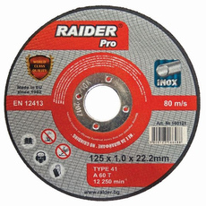 Raider Pro vágótárcsa fémhez, inox, 125mm