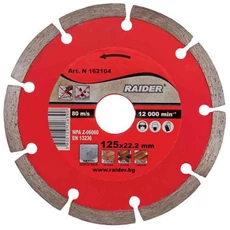 Raider RD-DD02 gyémánt vágótárcsa száraz vágáshoz, 125x22.2mm