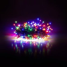 Retlux RXL 206 beltéri-kültéri fényfüzér, színes, zöld kábel, 100 LED, 10m