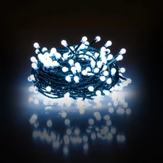 Retlux RXL 222 beltéri-kültéri cherry fényfüzér, hideg fehér, zöld kábel, 200LED, 20m