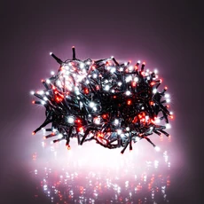 Retlux RXL 323 beltéri-kültéri fényfüzér, vörös-hideg fehér, zöld kábel, 600LED, 11m