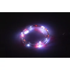 Retlux RXL 382 Nano gömbös fényfüzér, piros-hideg fehér, 100LED, 2.4m