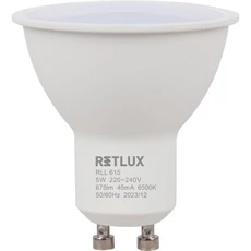 Retlux RLL 614 LED gyertya izzó, GU10, 5W, hideg fehér