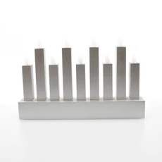 Retlux RXL 374 gyertyatartó dekor, ezüst, meleg fehér, 9LED