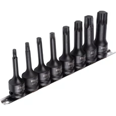 Richmann gépi dugókulcs készlet, TORX, T30-T80, 1/2&quot;, 8 részes