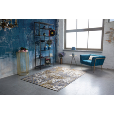 Chic Azur vintage hatású szőnyeg, kék-törtfehér, 160x230cm