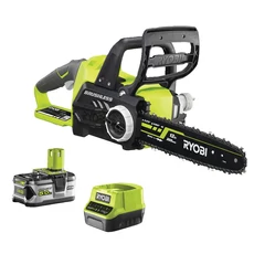 Ryobi RCS18X3050F akkus láncfűrész, szénkefe nélkül, 18V, 30cm (5Ah akkuval és töltővel)