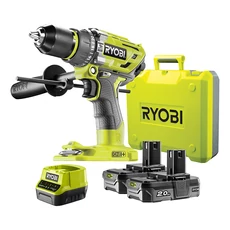 Ryobi R18PD7-220B 18 V szénkefe nélküli nagyteljesítményű ütvefúró-csavarozó, 2 x 2,0 Ah akku, töltő, koffer