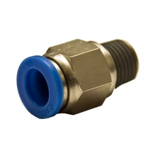 SHPI műanyag-levegőcső dugaszolható csatlakozó, egyenes, külső menetes, 1/4", 6 mm