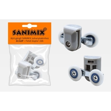 Sanimix felső görgő zuhanykabinhoz, dupla, 2db