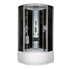 Sanimix negyedköríves hidromasszázs zuhanykabin, elektronikával, magas zuhanytálcával, 100x100x222cm