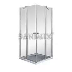 Szögletes nyílóajtós zuhanykabin tálca nélkül 90x90x185 cm