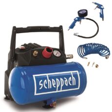 Scheppach HC 06 kompresszor, olajmentes, 6L, 8bar, 1.2kW, 230V