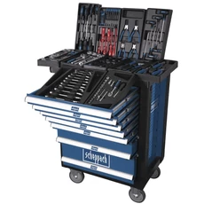 Scheppach TW 1000 műhelykocsi  szerszámkészlettel, 7 fiók, 263 darabos