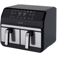 Sencor SFR 9500SS forrólevegős sütő 8 programmal, 2x4L, 1.7kW