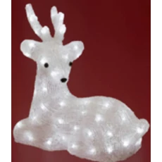 LED-es rénszarvas dekoráció, akril, 34x36cm, IP44, 230V