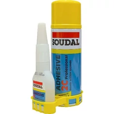 Soudal Adhesive 2C professzionális cianoakril ragasztókészlet, 50g, 200ml
