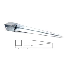 Stalco leüthető oszloptartó, 71x150x600mm