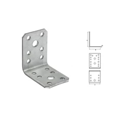 Stalco horganyzott sarokösszekötő lemez, 150x150x65mm