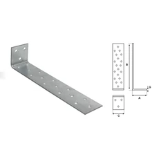 Stalco horganyzott sarokösszekötő lemez, 40x200x40mm
