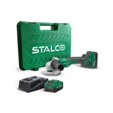 Stalco Premium AGS20-125BL akkus sarokcsiszoló 125mm, 2x 4Ah akkuval és töltővel