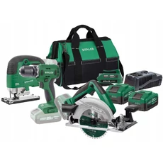 Stalco S-97375 akkus szerszámkészlet, 3 géppel, 2x4Ah akkuval és töltővel