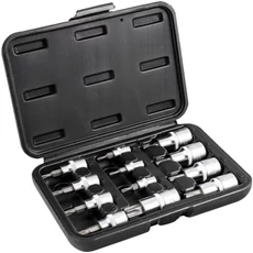 Stalco Perfect dugókulcs készlet, Torx külső, 1/2"+1/4"+3/8", 12 részes