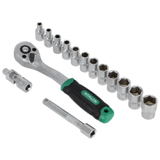 Stalco dugókulcs készlet, 1/4", 15 részes
