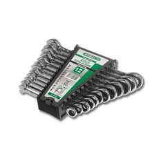 Stalco csillag-villáskulcs készlet, racsnis, 8-19mm, 12 részes