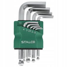 Stalco imbuszkulcs készlet, gömbvégű, rövid 1.5-10.0mm, 9 részes