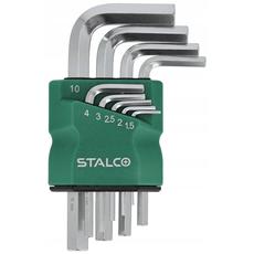Stalco imbuszkulcs készlet, hatszögletű, CrV, 1.5-10mm, 9 részes