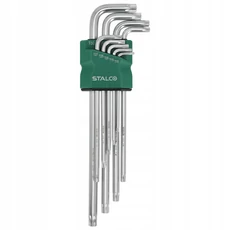 Stalco imbuszkulcs készlet, torx, CrV, hosszú, T10-T50, 9 részes