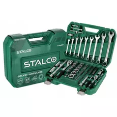 Stalco szerszám és dugókulcs készlet, 1/2&quot;-1/4&quot;, 82 részes