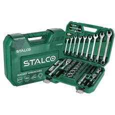 Stalco szerszám és dugókulcs készlet, 1/2"-1/4", 82 részes