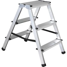 Stalco háztartási létra, kétoldalas, alu, 150kg, 2x2 fokos Stalco háztartási létra, kétoldalas, alu, 150kg, 2x2 fokos