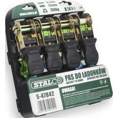 Stalco csomag-és rakományrögzítő heveder, spanifer, 25mmx4,5m, 700kg, 4db Stalco csomag-és rakományrögzítő heveder, spanifer, 25mmx4,5m, 700kg, 4db