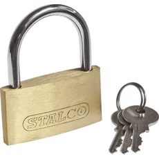 Stalco lakat, sárgaréz, 3db kulccsal, 30mm