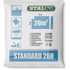 Stalco takarófólia, HDPE, vékony, 4x5m, 60g