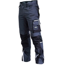 Stalco FlexLine munkavédelmi derekas nadrág, sötétszürke-fekete, LS