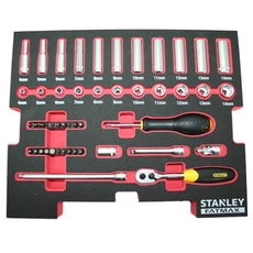 Stanley FatMax 1/4&quot; dugókulcs készlet TSTAK szivacsbetéttel, 48 részes