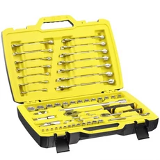 Stanley FatMax 1/4" és 1/2" dugókulcs és csillag-villáskulcs készlet, 49 részes