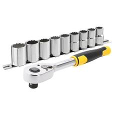 Stanley FatMax 1/2" dugókulcs készlet 5 fokonkénti fogazással, 10 részes