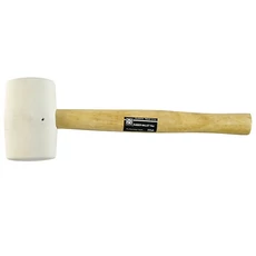Strend Pro gumikalapács fa nyéllel, fehér, 680g