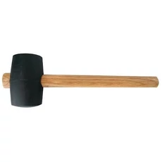 Strend Pro gumikalapács fa nyéllel, fekete, 450g