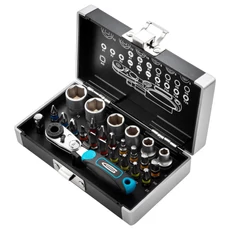 Gross bit és dugókulcskészlet, mágnes adapter, kofferben, 1/4", 26 részes