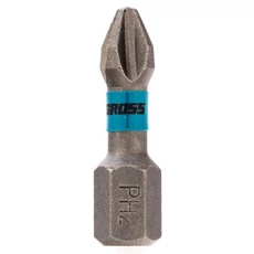 Gross torziós bit készlet ütvefúróhoz, S2, PH2x25mm, 2db