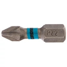 Gross torziós bit készlet ütvefúróhoz, S2, PZ2x25mm, 10db