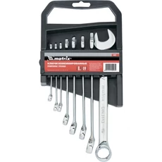 MTX csillag-villáskulcs készlet, csiszolt, CrV, 6-19mm, 8 részes