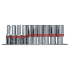 MTX dugókulcs készlet, hosszított, 1/2&quot;, CrV, 10-22mm, 10 részes