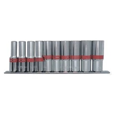 MTX dugókulcs készlet, hosszított, 3/8&quot;, CrV, 8-19mm, 10 részes